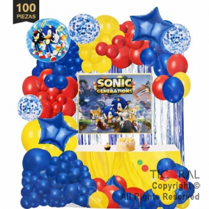 SET DE GLOBOS ARCO XL SONIC GY 100 UNIDADES